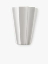 John Lewis Tapered Scalloped Wall Light, White