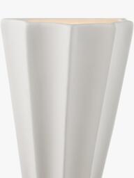 John Lewis Tapered Scalloped Wall Light, White - thumbnail 4