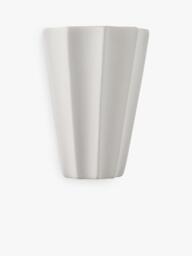 John Lewis Tapered Scalloped Wall Light, White - thumbnail 3