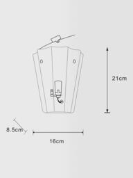 John Lewis Tapered Scalloped Wall Light, White - thumbnail 6