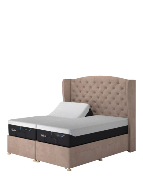 TEMPUR® Suffolk Adjustable Disc Continental 4 Drawer Divan Base, King Size - image 1