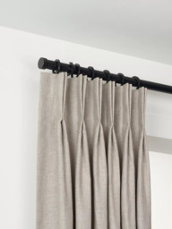 John Lewis Made to Order Select Curtain Pole with Rings and Stud Finial, Wall Fix, Dia.25mm - thumbnail 1