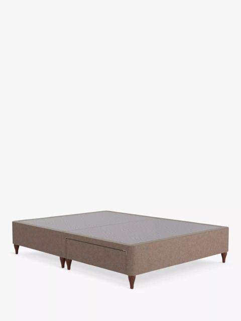 Sealy Posturepedic Exquisite 2 Drawer Divan Base, Rich Oak Legs, Double - image 1