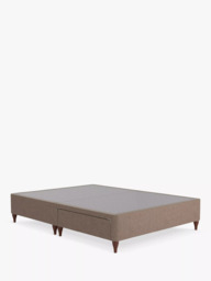 Sealy Posturepedic Exquisite 2 Drawer Divan Base, Rich Oak Legs, Double - thumbnail 1