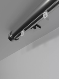 John Lewis Made to Order Select Gliding Curtain Pole with Stud Finial, Ceiling Fix, Dia.30mm - thumbnail 4