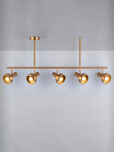 John Lewis Leighton Bar 5 Arm Ceiling Light, Warm Antique Brass - image 1
