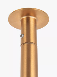 John Lewis Leighton Bar 5 Arm Ceiling Light, Warm Antique Brass - thumbnail 4