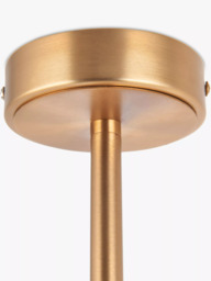 John Lewis Leighton Bar 5 Arm Ceiling Light, Warm Antique Brass - thumbnail 5