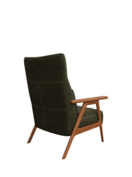 John Lewis Hendricks High Back Accent Chair, Leather, Dark leg - thumbnail 4