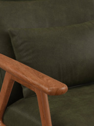 John Lewis Hendricks High Back Accent Chair, Leather, Dark leg - thumbnail 6
