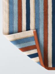 John Lewis Polzeath Stripe Towels, Blue/Multi - thumbnail 2