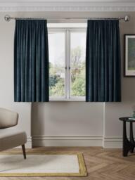 John Lewis Matte Velvet Pair Blackout Lined Pencil Pleat Curtains - thumbnail 5