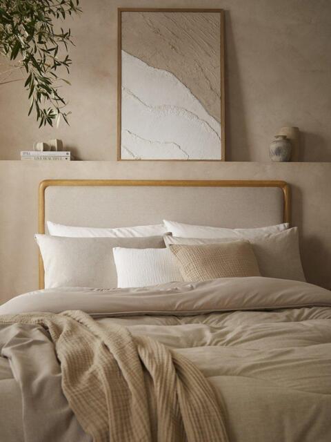 Night Lark Soft Weave Coverless Duvet, 4.5 Tog, Oat - image 1