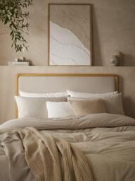 Night Lark Soft Weave Coverless Duvet, 4.5 Tog, Oat - thumbnail 1