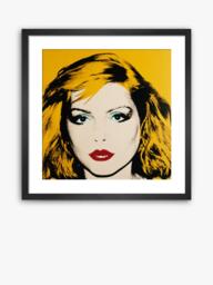 John Lewis Andy Warhol 'Debbie Harry, 1980' Framed Print & Mount, 52.5 x 52.5cm, Yellow