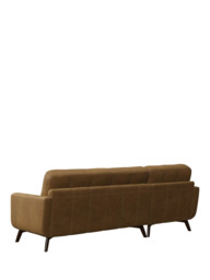 John Lewis Barbican LHF Chaise Leather Sofa, Dark Leg - thumbnail 4