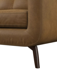 John Lewis Barbican LHF Chaise Leather Sofa, Dark Leg - thumbnail 6