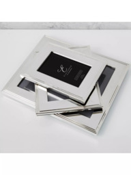 Elegance by Impressions Ribbed Photo Frame, Silver Plated - thumbnail 5