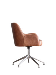 Gallery Direct Fresno Swivel Chair, Antique Ebony - thumbnail 3