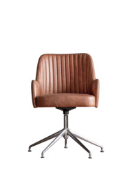 Gallery Direct Fresno Swivel Chair, Antique Ebony - thumbnail 1