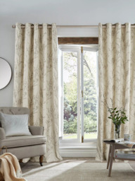 Laura Ashley Pussy Willow Pair Lined Eyelet Curtains - thumbnail 2