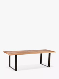 nkuku Fia 6 Seater Mango Wood Dining Table, Natural - thumbnail 2