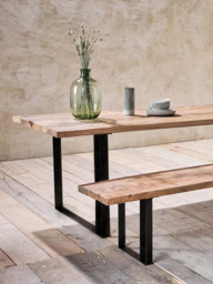 nkuku Fia 6 Seater Mango Wood Dining Table, Natural - thumbnail 3