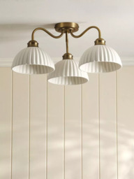 Laura Ashley Durford 3 Arm Semi-Flush Ceiling Light, Metallic Bronze - thumbnail 3