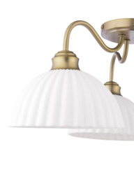 Laura Ashley Durford 3 Arm Semi-Flush Ceiling Light, Metallic Bronze - thumbnail 5