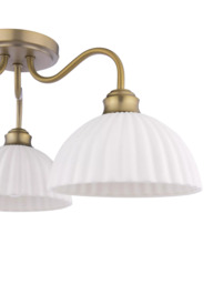 Laura Ashley Durford 3 Arm Semi-Flush Ceiling Light, Metallic Bronze - thumbnail 6