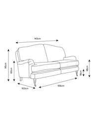 Laura Ashley Lynden Small 2 Seater Sofa, Oak Leg - thumbnail 3