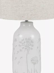 Pacific Flora Ceramic Table Lamp, White - thumbnail 2