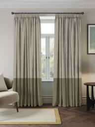 John Lewis Colour Block Pair Multiway - Pencil Pleat/Hidden Tab/Slot Top -  Header Unlined Curtains - thumbnail 4