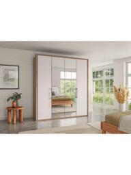 John Lewis Osaka 2m Bi-Fold Wardrobe with 2 Glass Doors & 2 Mirrored Doors - thumbnail 2