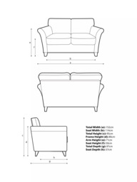 John Lewis Charlotte II Small 2 Seater Sofa, Light Leg - thumbnail 3