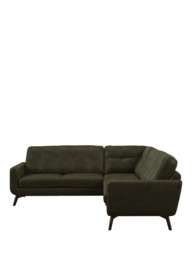 John Lewis Barbican 5+ Seater Corner Leather Sofa, Dark Leg - thumbnail 5