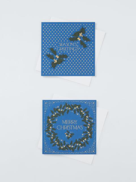 John Lewis Holly & Wreath Luxury Charity Christmas Cards, Pack of 8 - image 1