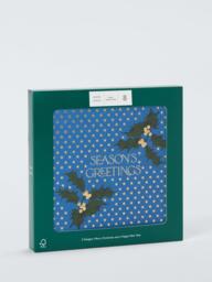John Lewis Holly & Wreath Luxury Charity Christmas Cards, Pack of 8 - thumbnail 2