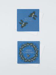 John Lewis Holly & Wreath Luxury Charity Christmas Cards, Pack of 8 - thumbnail 1