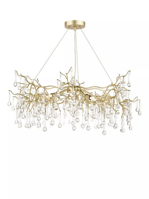 Laura Ashley Willow Crystal Grande Ceiling Light, Champagne - image 1