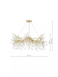 Laura Ashley Willow Crystal Grande Ceiling Light, Champagne - thumbnail 3