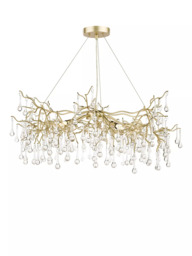 Laura Ashley Willow Crystal Grande Ceiling Light, Champagne - thumbnail 1