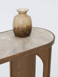 John Lewis Sculpt Console Table, Walnut Finish Ceramic - thumbnail 3