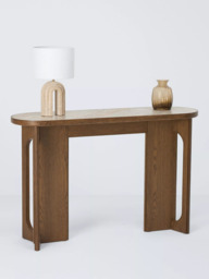 John Lewis Sculpt Console Table, Walnut Finish Ceramic - thumbnail 4