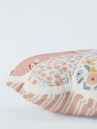 John Lewis Flower Patchwork Cushion, Multi - thumbnail 4