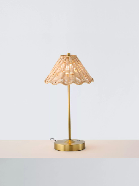John Lewis Nellie Rechargeable Portable Rattan Indoor/Outdoor Table Lamp - image 1