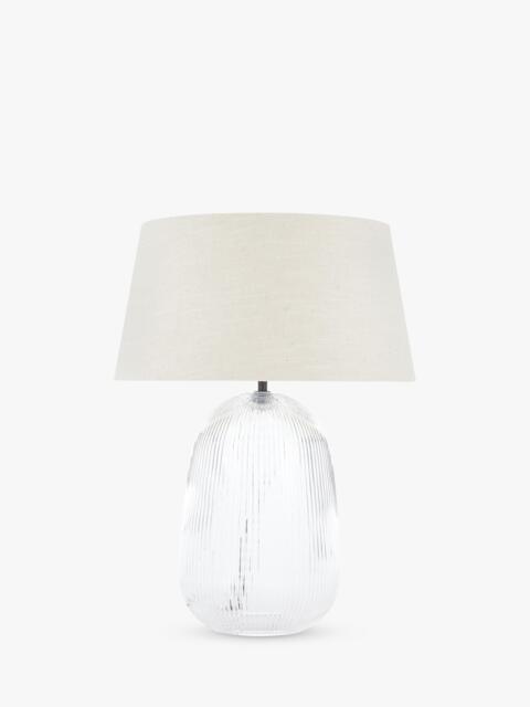Neptune Malton Glass Pillar Base Table Lamp, Bronze - image 1