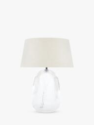 Neptune Malton Glass Pillar Base Table Lamp, Bronze - thumbnail 1