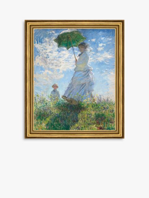 Brookpace Lascelles Claude Monet 'Woman with a Parasol - Madame Monet & Her Son' Framed Canvas Print, 34 x 29cm, Blue/Green - image 1