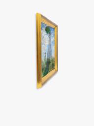 Brookpace Lascelles Claude Monet 'Woman with a Parasol - Madame Monet & Her Son' Framed Canvas Print, 34 x 29cm, Blue/Green - thumbnail 3